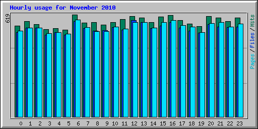 Hourly usage for November 2010